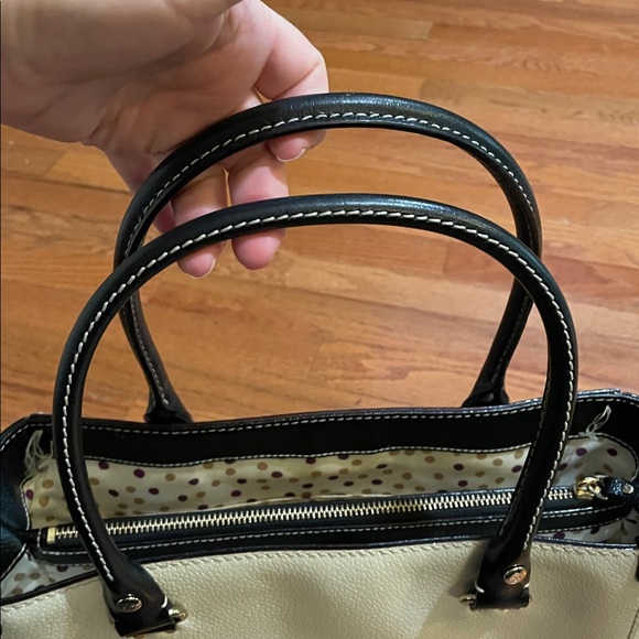 Kate Spade Two-Tone Black and Cream Handbag EUC - Picture 6 of 7